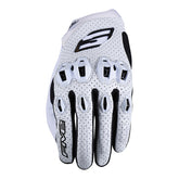 Five 5 Gloves 02 Street Stunt EVO2 Leather Men's Motorcycle S~XXXL Black & White